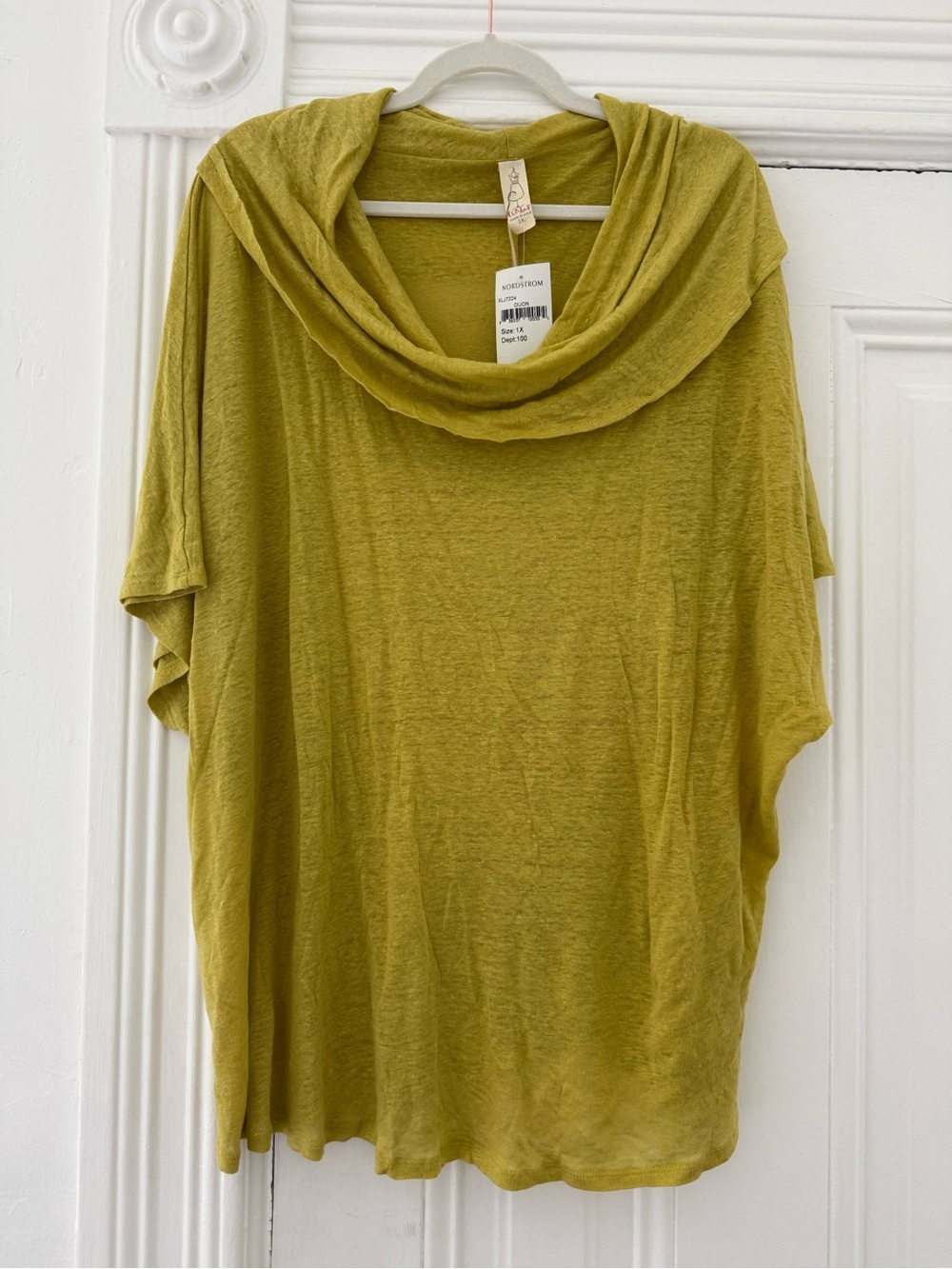 Chalet Draped Cowl Neck Top in Dijon Yellow